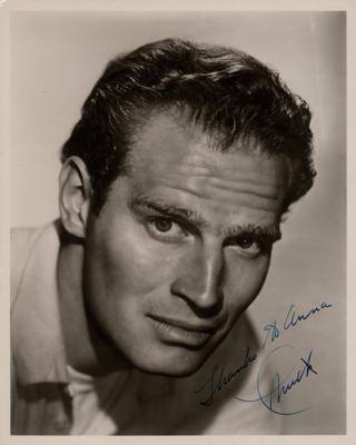 Lot #825 Charlton Heston Signed Photograph