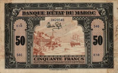 Lot #289 Ernie Pyle Signed Moroccan Bank Note