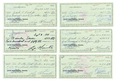 Lot #853 Liza Minnelli (6) Signed Checks