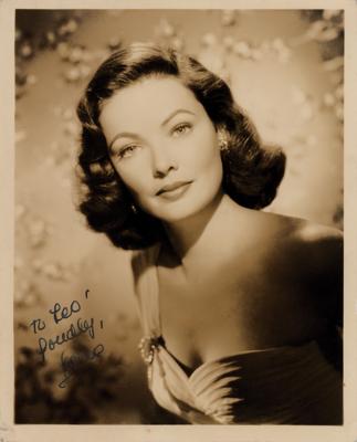 Lot #893 Gene Tierney Signed Photograph - Image 1