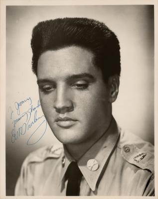 Lot #580 Elvis Presley Signed Oversized Photograph from G.I. Blues