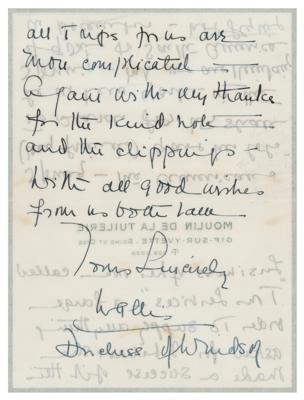 Lot #259 Wallis, Duchess of Windsor Autograph Letter Signed - Image 6