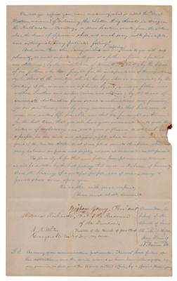 Lot #120 Brigham Young and LDS Leaders Request Asylum in NH