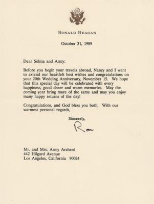 Lot #96 Ronald Reagan Typed Letter Signed