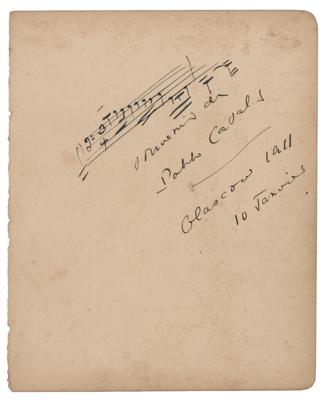 Lot #608 Pablo Casals Autograph Musical Quotation Signed - Image 1