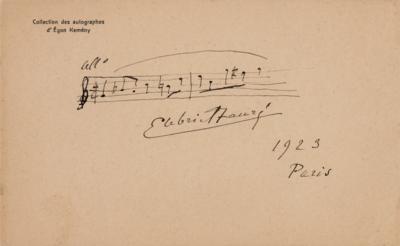 Lot #619 Gabriel Faure Autograph Musical Quotation