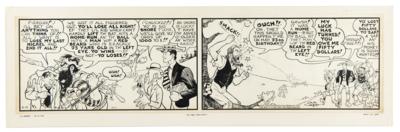 Lot #402 Al Capp (3) Li'l Abner Comic Strips and an Original Sketch