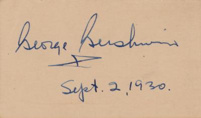 Lot #673 George Gershwin Signature