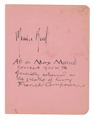 Lot #647 Maurice Ravel Signature