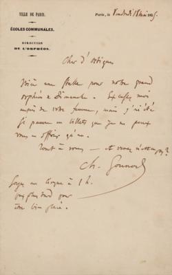 Lot #625 Charles Gounod Autograph Letter Signed - Image 1