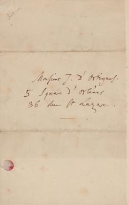 Lot #625 Charles Gounod Autograph Letter Signed - Image 2