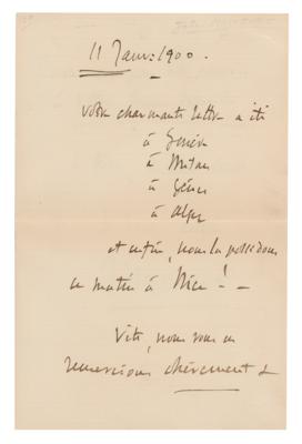 Lot #639 Jules Massenet Autograph Letter Signed - Image 1