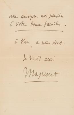 Lot #639 Jules Massenet Autograph Letter Signed - Image 2