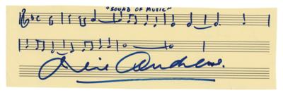 Lot #773 Julie Andrews Autograph Musical Quotation Signed