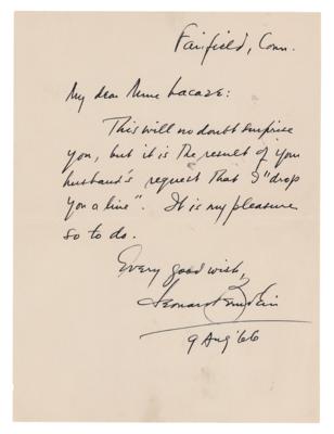 Lot #599 Leonard Bernstein Autograph Letter Signed