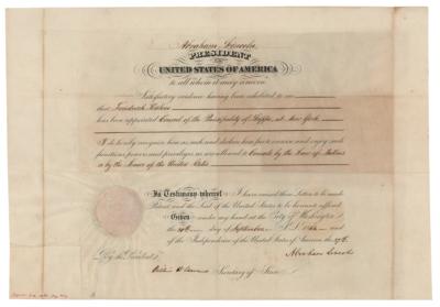 Lot #12 Abraham Lincoln Recognizes a Foreign Diplomat in Civil War