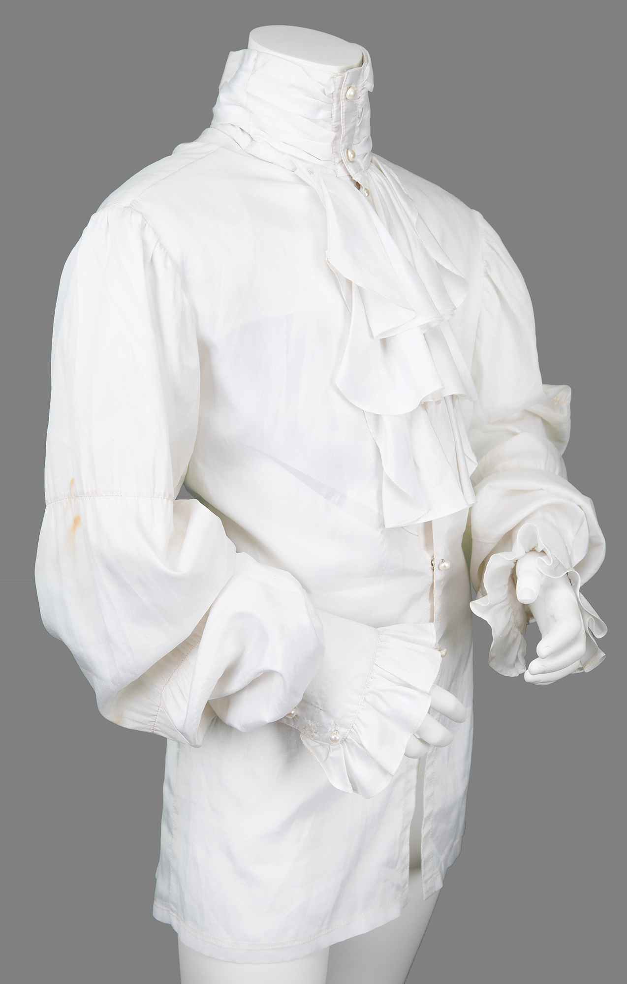 Prince's Stage-Worn White Ruffled Shirt from the 12th Annual