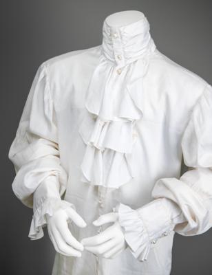 Lot #8001 Prince's Stage-Worn White Ruffled Shirt from the 12th Annual American Music Awards - Image 1