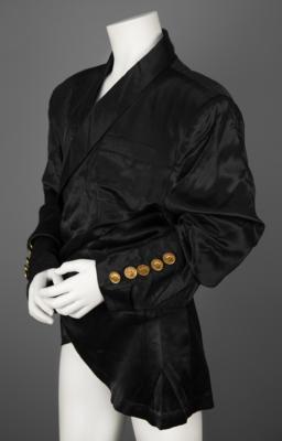 Lot #8145 Prince's Stage-Worn Black Silk PJ Robe from the Act II Tour - Image 2