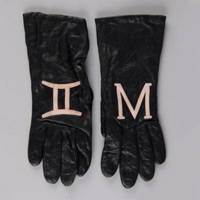 Lot #8182 Prince's Personally-Worn Wedding Gloves with Zodiac Symbols - Image 2