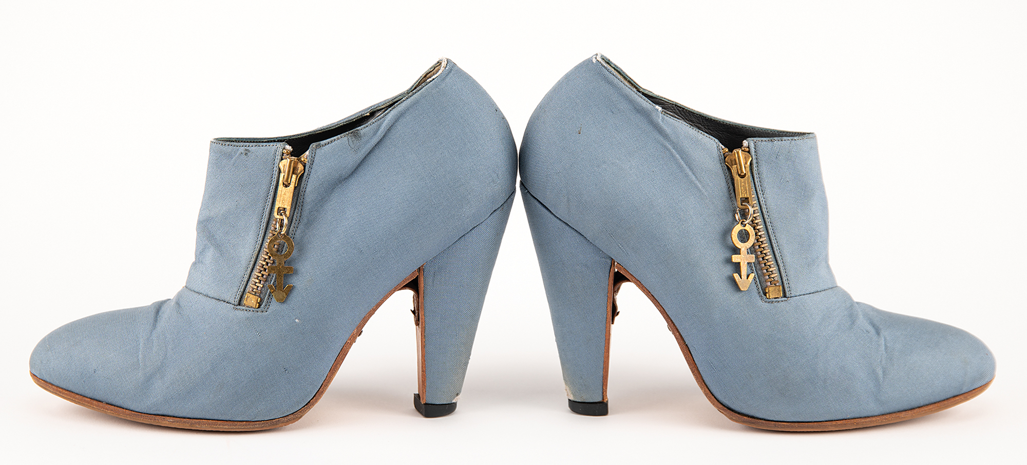 Prince's Stage-Worn Iconic High-Heeled Blue Boots from the Act I