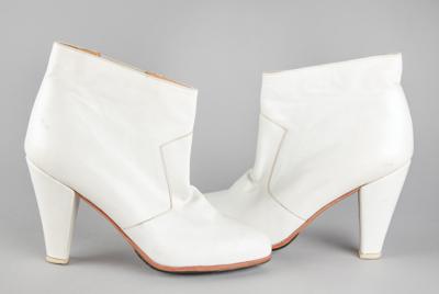 Lot #8121 Prince's Stage-Worn High-Heeled White Boots by T.O. Dey - Image 2