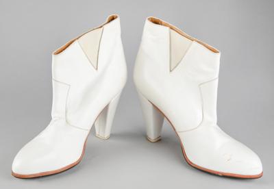 Lot #8121 Prince's Stage-Worn High-Heeled White Boots by T.O. Dey - Image 3