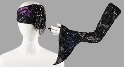 Lot #8007 Prince's Screen- and Stage-Worn 'Purple Rain' Sleeve and Mask - Image 1