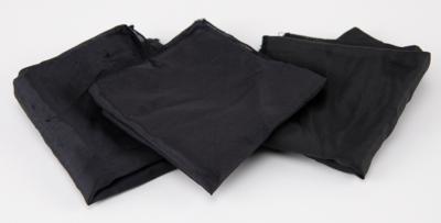 Lot #8047 Prince's Stage-Used Black Silk Handkerchiefs (3) from the Parade Tour