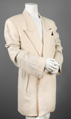 Lot #8189 Prince's Stage-Worn White Double-Breasted Silk Jacket - Image 2