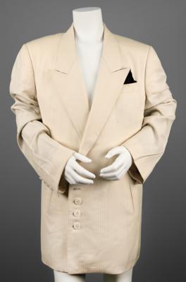 Lot #8189 Prince's Stage-Worn White Double-Breasted Silk Jacket - Image 3