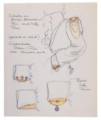 Lot #8148 Prince (5) Original Jewelry Concept Drawing Moodboards by Liz Bucheit - Image 5