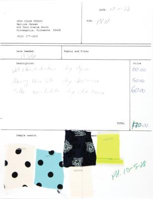 Lot #8066 Prince Collection of (250+) Dyed Fabric Samples for the Lovesexy Tour (1988-1989) - Image 11