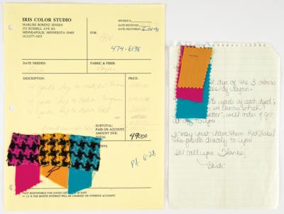 Lot #8082 Prince Collection of (400+) Dyed Outfit Fabric Samples for the 1991 MTV Video Music Awards ‘Butt Suit,’ Batman, Graffiti Bridge, and the Nude and Diamonds and Pearls Tours (1989-1992) - Image 6