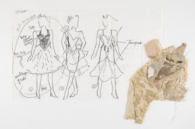 Lot #8026 Sheila E. Fabric Swatches and 'Moodboard' Designs for Album Cover Costumes - Image 4