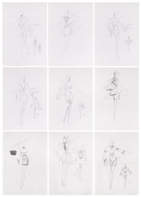 Lot #8026 Sheila E. Fabric Swatches and 'Moodboard' Designs for Album Cover Costumes - Image 5