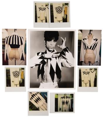 Lot #8169 Prince (6) Original Wardrobe Polaroids of Black-and-White Outfits - Image 1