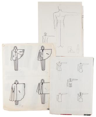Lot #8059 Sign o' the Times Hand-Drawn Outfit Designs with Preliminary Wardrobe Documents - Image 3