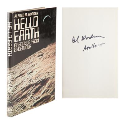Lot #9478 Al Worden's Signed Book: Hello Earth