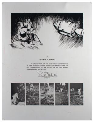 Lot #9306 Apollo 11: George S. Trimble Metallic Recognition Award - Image 1