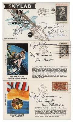 Lot #9721 Skylab (3) Signed Covers and (4) Original Photographs