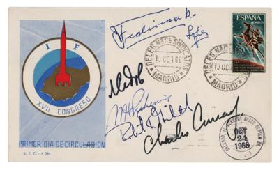 Lot #9363 Charles Conrad and Others Signed IAF Congress 1966 Cover