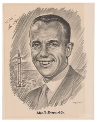 Lot #9102 Alan Shepard Signed Print