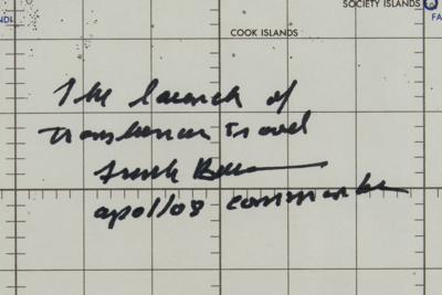 Lot #9211 Frank Borman Signed Apollo 8 Earth Orbit