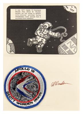 Lot #9486 Al Worden Signed Commemorative Patch Souvnier - Image 1