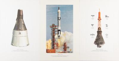 Lot #9159 McDonnell Aircraft (3) Mercury and Gemini Lithographs - Image 1