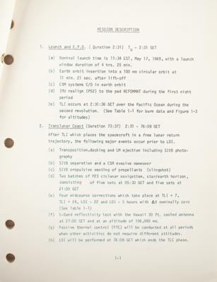 Lot #9252 Apollo 10 Flight Plan - Image 2
