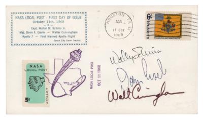 Lot #9184 Apollo 7 Signed Launch Day FDC