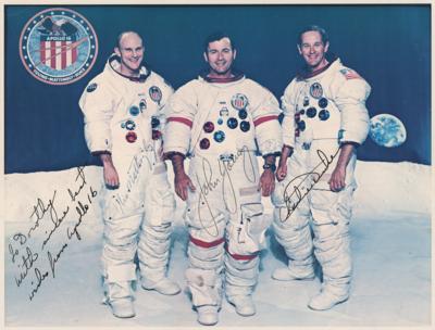 Lot #9502 Apollo 16 Signed Photograph