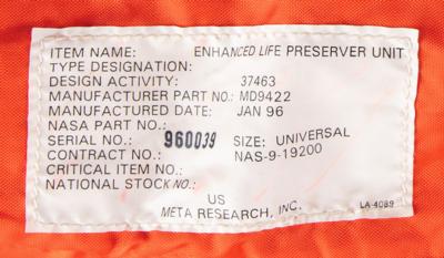 Lot #9837 Space Shuttle Enhanced Life Preserver Unit - Image 3